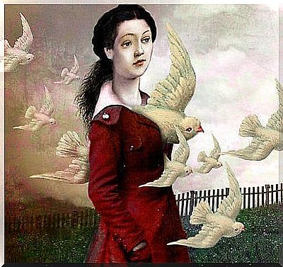 Woman and Birds