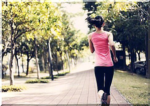Woman Running as an Example of Non-Pharmacological Interventions
